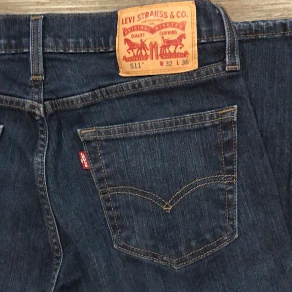 Levi Strauss # 511 Slim Stretch Jeans W32 X L36 - Picture 7 of 9